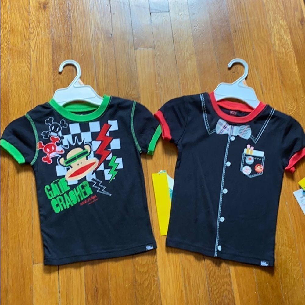 NWT Paul Frank Pajama Shirts Boys Black Julius Monkey Gate‎ Crasher Tuxedo 7